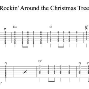 Strum Guitar Tablature for "Rockin' Around the Christmas Tree" by Brenda Lee