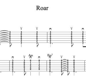 Strum Guitar Tablature for "Roar" by Katy Perry