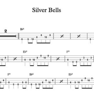 Bass Guitar Tablature for "Silver Bells" by Swing Shift