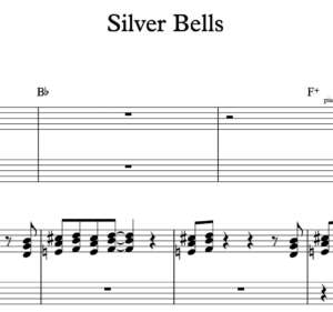 Keyboard Sheet Music for "Silver Bells" by Swing Shift