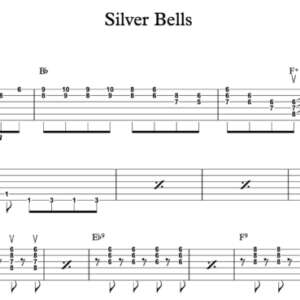Lead Guitar Tablature for "Silver Bells" by Swing Shift