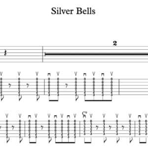 Strum Guitar Tablature for "Silver Bells" by Swing Shift
