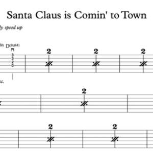 Strum Guitar Tablature for "Santa Claus is Comin' to Town" by Bruce Springsteen 