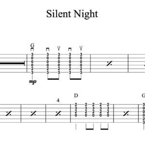 Strum Guitar Tablature for "Silent Night" by Casting Crowns
