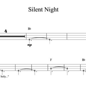 Bass Guitar Tablature for "Silent Night" by Casting Crowns