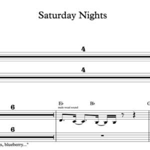 Keyboard Sheet Music for "Saturday Nights" Khalid