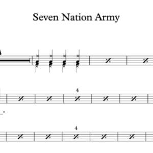 Drum Sheet Music for "Seven Nation Army" by The White Stripes