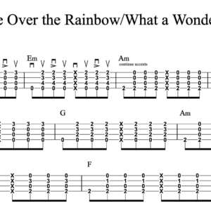 Ukulele Tablature for "Somewhere Over the Rainbow/It's a Wonderful World" by Israel Kamakawiwo'ole 