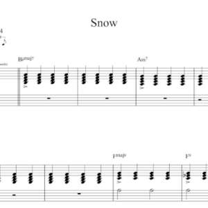 Keyboard Sheet Music for "Snow" by Leslie Odom, Jr.