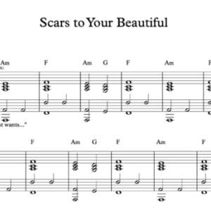 Keyboard Sheet Music for "Scars to Your Beautiful" by Alessia Cara