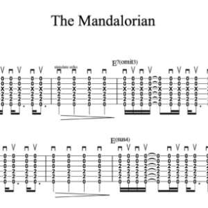 Strum Guitar Tablature for "The Mandalorian" by Ludwig Göransson