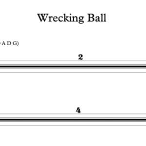 Bass Guitar Tablature for "Wrecking Ball" by Miley Cyrus 
