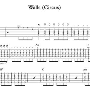 Rhythm Guitar Tablature for "Walls (Circus)" by Tom Petty