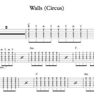 Strum Guitar Tablature for "Walls (Circus)" by Tom Petty