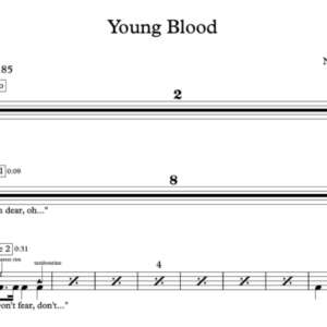 Drum Sheet Music for "Young Blood" Noah Kahan