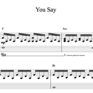 Keyboard Sheet Music for "You Say" by Lauren Diagle