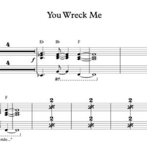 Keyboard Sheet Music for "You Wreck Me" by Tom Petty