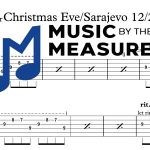 Christmas Eve/Sarajevo 12/24 by Trans-Siberian Orchestra accurate rhythm guitar sheet music transcription preview