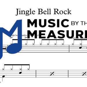 Jingle Bell Rock by Bobby Helms accurate drums sheet music transcription preview