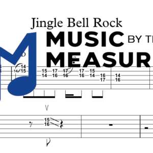 Jingle Bell Rock by Bobby Helms accurate lead guitar sheet music transcription preview