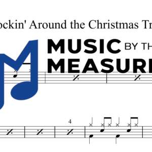 Rockin' Around the Christmas Tree by Brenda Lee accurate drums sheet music transcription preview