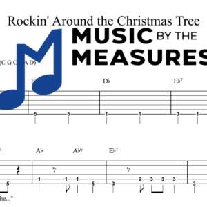 Rockin' Around the Christmas Tree by Brenda Lee accurate rhythm guitar sheet music transcription preview