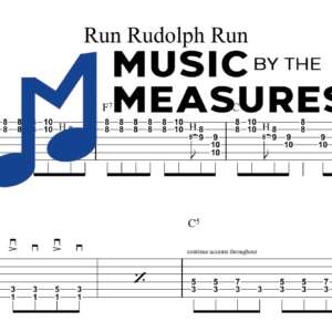 Run Rudolph Run by Chuck Berry accurate lead guitar sheet music transcription preview