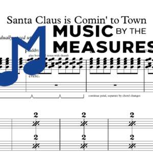 Santa Claus Is Comin' to Town by Bruce Springsteen accurate keyboard sheet music transcription preview