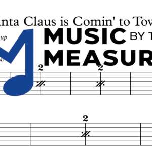 Santa Claus is Comin' to Town by Bruce Springsteen accurate strum guitar sheet music arrangement preview