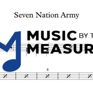 Seven Nation Army drums sheet music preview – The White Stripes accurate transcription