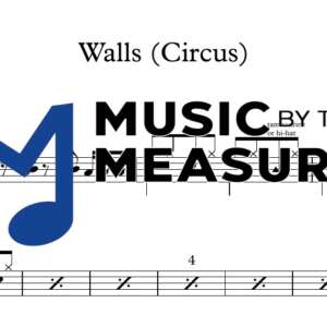 Walls (Circus) drums sheet music preview – Tom Petty accurate transcription