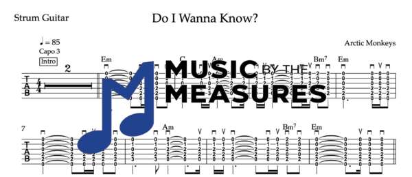 Strum Guitar Tablature for "Do I Wanna Know?" by Arctic Monkeys