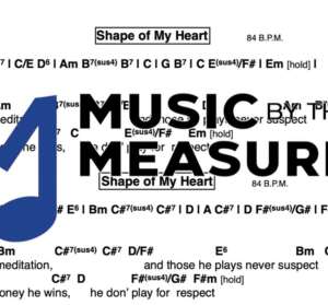 Lead Sheet for "Shape of My Heart" by Sting