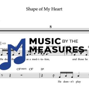 Melody Sheet Music for "Shape of My Heart" by Sting