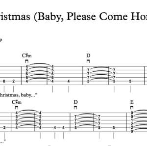 Lead Guitar Tablature for "Christmas (Baby, Please Come Home)