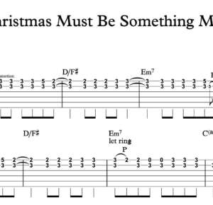 Lead Guitar Tablature for "Christmas Must Be Something More" by Taylor Swift