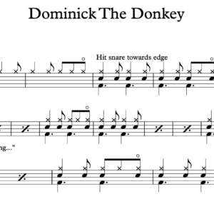 Drum Sheet Music for "Dominick The Donkey" by Lou Monte