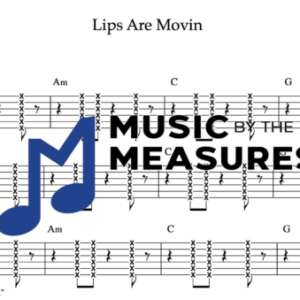 Rhythm Guitar Tablature for "Lips Are Movin" by Meghan Trainor