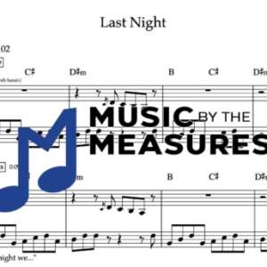 Keyboard Sheet Music for "Last Night" by Morgan Wallen