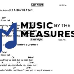 Lead Sheet for "Last Night" by Morgan Wallen