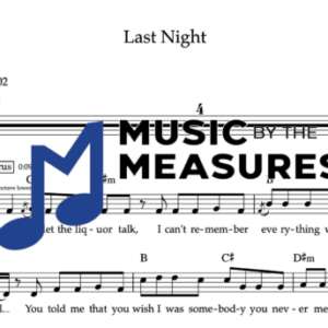 Melody Sheet Music for "Last Night" by Morgan Wallen