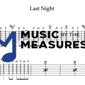 Strum Guitar Tablature for "Last Night" by Morgan Wallen