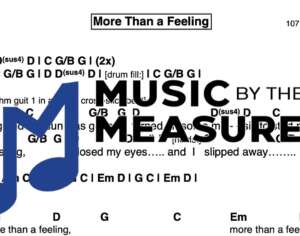 Lead Sheet for "More Than a Feeling" by Boston