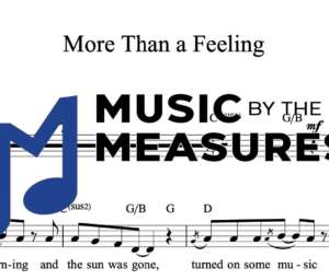 Melody Sheet Music for "More Than a Feeling" by Boston