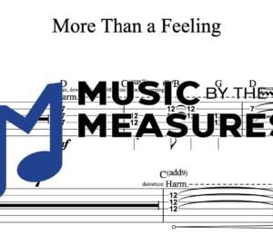 Rhythm Guitar Tablature for "More Than a Feeling" by Boston