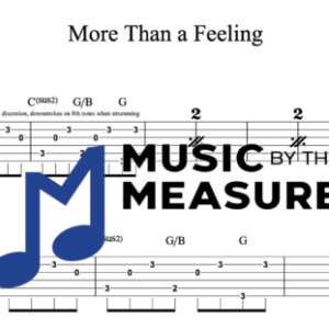 Rhythm Guitar Tablature for "More Than a Feeling" by Boston