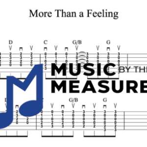 Strum Guitar Tablature for "More Than a Feeling" by Boston