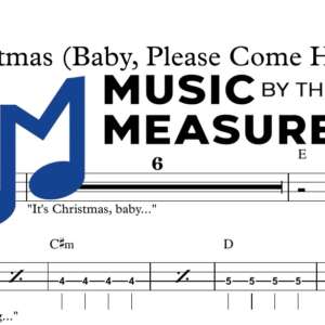 Christmas (Baby, Please Come Home) by U2 accurate bass sheet music transcription preview