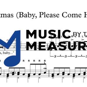 Christmas (Baby, Please Come Home) by U2 accurate drums sheet music transcription preview