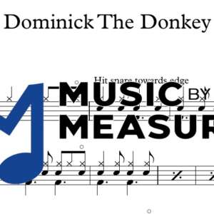 Dominick The Donkey by Lou Monte accurate drums sheet music transcription preview